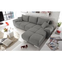 Ed Exciting Design Sofa Anton mit Schlaffunktion & Bettkasten in verschiedenen Farben erhältlich Luxus-Webstoff Flachgewebe beidseitig montierbar