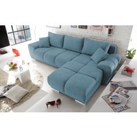 Ed Exciting Design Sofa Anton mit Schlaffunktion & Bettkasten in verschiedenen Farben erhältlich Luxus-Webstoff Flachgewebe beidseitig montierbar