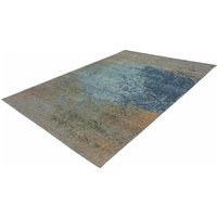 Teppich Blaze 100 Multi / Blau 75cm x 150cm | Flachflor | Jacquard-Teppich