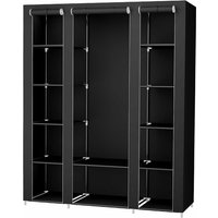 Kleiderschrank 175 x 150 cm Schwarz