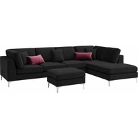 Sofa Manhattan 525-R Schwarz / Bordeaux