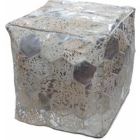 Spark Pouf 210 Grau / Silber 45cm x 45cm