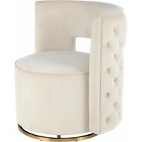 Sessel Drehsessel Beverly 125 Creme / Gold