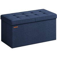 Sitzbank mit Stauraum 38 x 76 x 38 cm mitternachtsblau