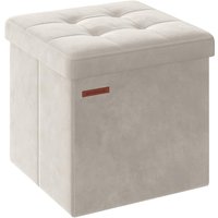 Sitzbank mit Stauraum aus Samt 38 x 38 x 38 cm