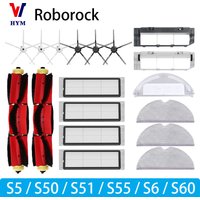 For Roborock S5 S50 S51 S55 S6 S60 S6 Pure Vacuum Cleaner Accessories HEPA Filter Mop Cloth Side