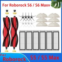 For Roborock S6 Accessories S5 Max S6 MaxV S6 Pure E4 E5 Robot Vacuum Cleaner Main Side Brush Hepa