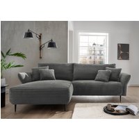 Benformato Sofa Vanilla – Hochwertiges Breitcord-Sofa mit verstellbaren Armlehnen in grau oder moosgrün