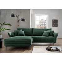 Benformato Sofa Vanilla – Hochwertiges Breitcord-Sofa mit verstellbaren Armlehnen in grau oder moosgrün